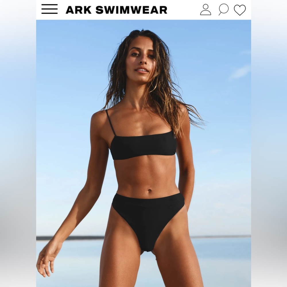 NWT Ark Swimwear high waist bikini black size m